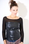 TOP ZIP E DT NERO