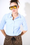 CAMICIA OXFORD CELESTE