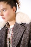 CAPPOTTO CORTO OVER COLLO PELLICCIA MORO