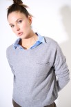 MAGLIA CON TASCA GRIGIO MEDIO