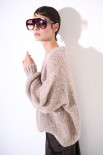 MAGLIA OVER MULTICOLOR BEIGE