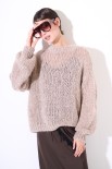 MAGLIA OVER MULTICOLOR BEIGE