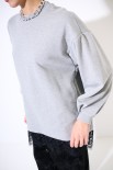 FELPA OVER PIZZO FONDO GRY