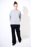 FELPA OVER PIZZO FONDO GRY