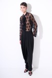 PANTALONE CON PINCE E BOTTONE FONDO NERO