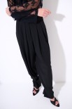 PANTALONE CON PINCE E BOTTONE FONDO NERO
