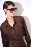 CAMICIA CON DAINETTO CON FRANGE MORO