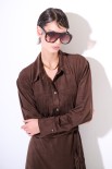 CAMICIA CON DAINETTO CON FRANGE MORO