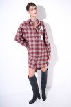 CAMICIA LUNGA OVERSIZE+ LUNGA DT E PACHT VINO