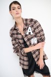 CAMICIA QUADRI CON INCRESPATURA DT E PACHT ARANCIO