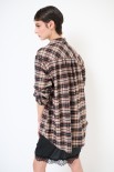CAMICIA QUADRI CON INCRESPATURA DT E PACHT ARANCIO