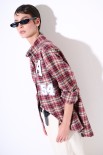 CAMICIA QUADRI CON INCRESPATURA DT E PACHT VINO