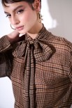 CAMICIA FIOCCO MARRONE