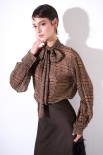 CAMICIA FIOCCO MARRONE