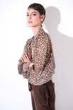 CAMICIA MACULATO VISCOSA LANA NERO