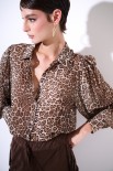CAMICIA MACULATO VISCOSA LANA NERO