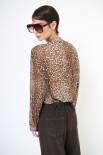 CAMICIA MACULATA ROUCHES  VISCOSA LANA NERO