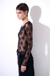 MAGLIA PARICOLLO PIZZO NERO