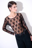 MAGLIA PARICOLLO PIZZO NERO