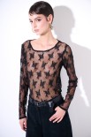 MAGLIA PARICOLLO PIZZO NERO