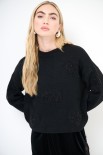 MAGLIA PARICOLLO LUREX CON CUORI NERO
