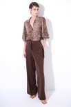 PANTALONE CARGO CON FRANGE TASCHE DAINETTO MORO