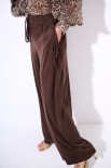 PANTALONE CARGO CON FRANGE TASCHE DAINETTO MORO