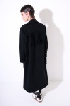 CAPPOTTO LUNGO CON FRANGE DIETRO NERO