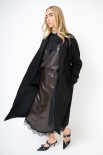CAPPOTTO LUNGO OVERSIZE DAINETTO NERO