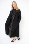 CAPPOTTO LUNGO OVERSIZE DAINETTO NERO