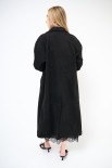 CAPPOTTO LUNGO OVERSIZE DAINETTO NERO