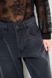 JEANS BARREL SLAVATO NERO