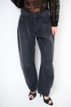 JEANS BARREL SLAVATO NERO