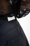 JEANS BARREL SLAVATO NERO