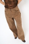 JEANS MACULATO LARGO MORO