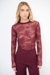 MAGLIA PARICOLLO PIZZO VINO