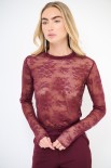 MAGLIA PARICOLLO PIZZO VINO
