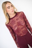 MAGLIA PARICOLLO PIZZO VINO