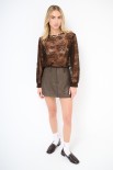 MAGLIA OVER CON POLSINO MANICA PIZZO MORO