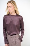MAGLIA GIROCOLLO  MANICA LUNGA RASO MORO