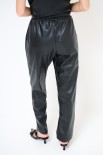 PANTALONE JOGGER ECOPELLE NERO