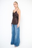 TOP CON PIZZO RASO MORO