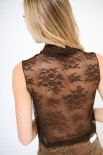 TOP SMANICATO PIZZO MORO