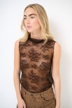 TOP SMANICATO PIZZO MORO