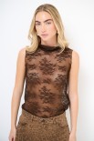 TOP SMANICATO PIZZO MORO