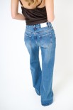 JEANS DRITTO STONE VITA ALTA BLU