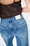 JEANS DRITTO STONE VITA ALTA BLU