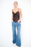 JEANS DRITTO STONE VITA ALTA BLU