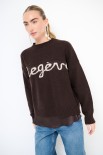 MAGLIA PARICOLLO OVER SCRITTA INTARSIO MEGEVE MORO