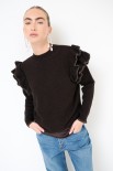 MAGLIA PARICOLLO ROUCHES MANICA MORO